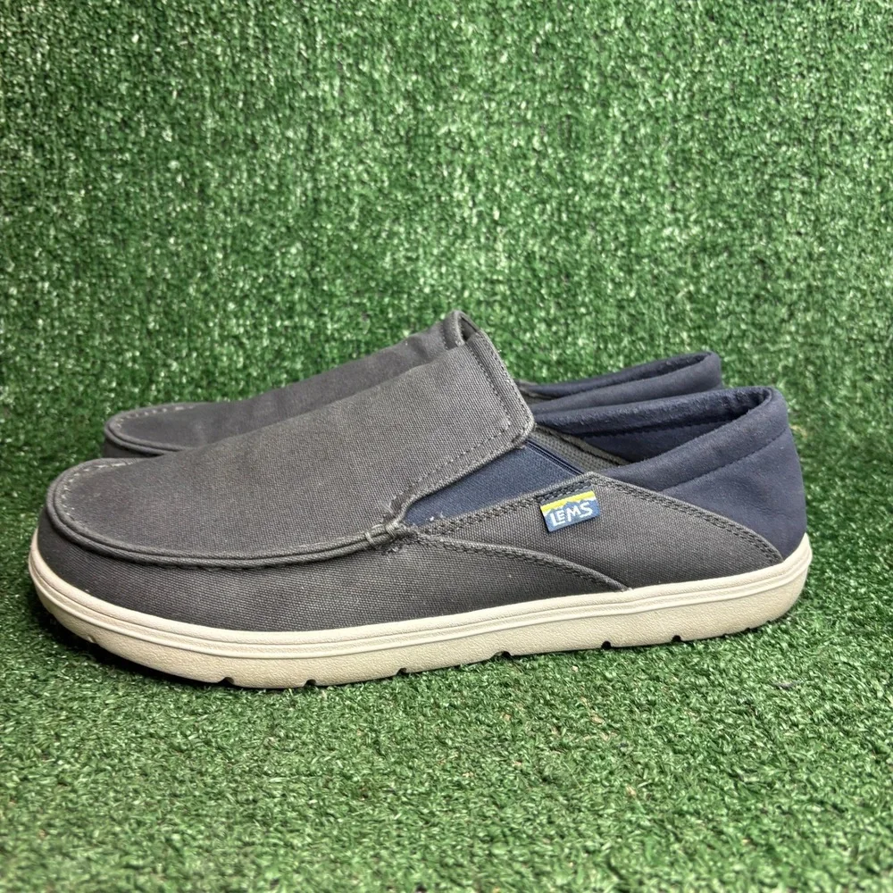 Lems Drifter Canvas Minimalist Barefoot Slip On Loafer Shoes Deep Sea Mens Sz 13